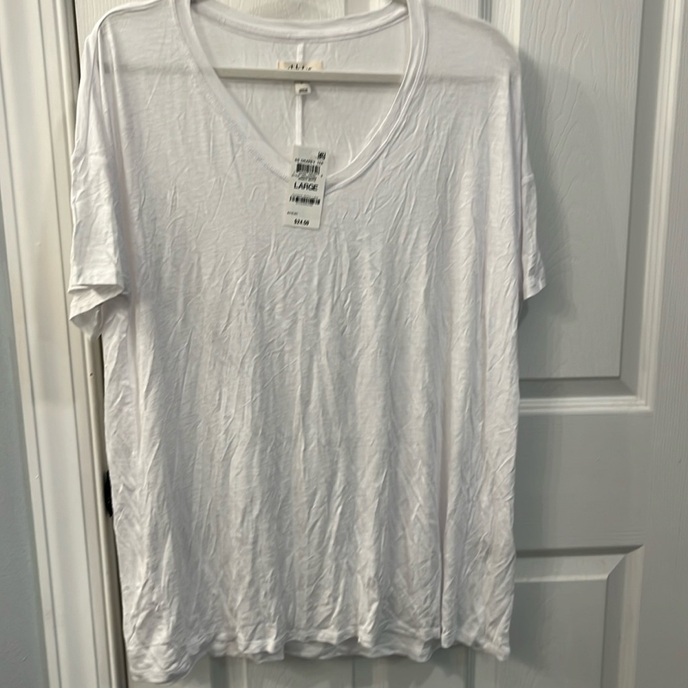 White drapery tee